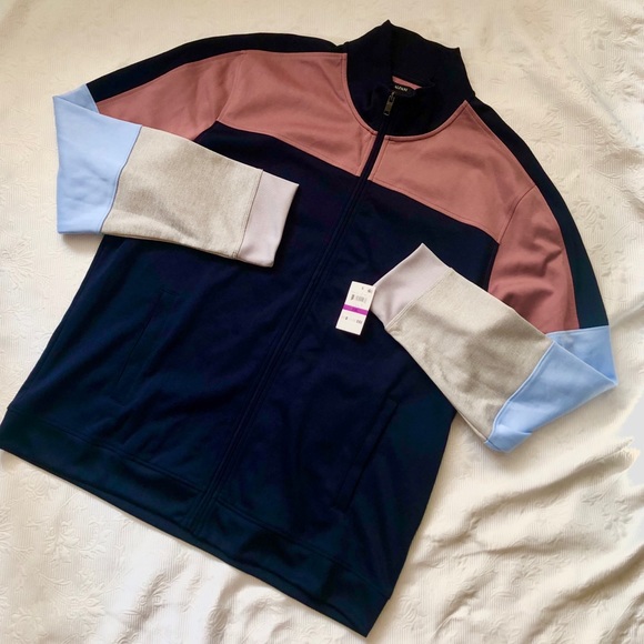 Alfani Other - Alfani Color Block Zip Up Track Jacket